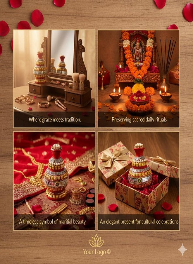 Salvus APP SOLUTIONS Decorative Wooden Sindoor Box/Sindur Dani/Sindoor Dibbi for Women & Home Utility (Multicolor_4.5 in) - Image 3